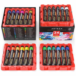 24 Pack of Acrylic Paint 22ml