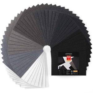 Stiff & Soft Felt Fabric, Neutral Tones - Set of 50 Sheets