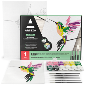 Paint by Numbers, Humming Bird -Beginner Level Kit